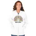 thumbnail image 1 of Christmas Lights Merry and Bright Women Plus Size Zipper Hoodie Brisco Brands 5X, 1 of 5