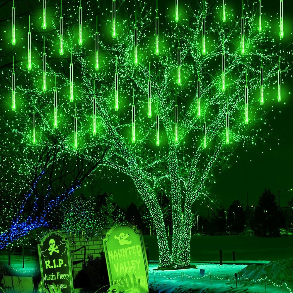Christmas Lights, Meteor Shower Lights, 12 inch 10 Tubes 240 LED Rain