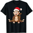 thumbnail image 1 of Christmas Lights Monkey Wearing Xmas Hat - Cute Monkey Lover T-Shirt, 1 of 5