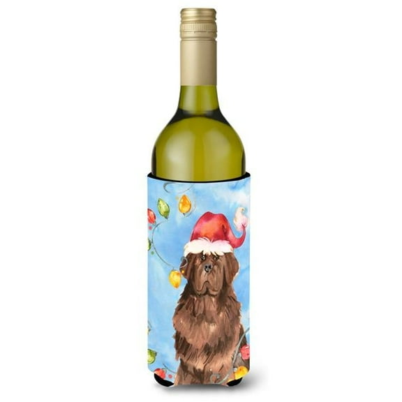 Christmas Lights Newfoundland Wine Bottle Beverage Insulator Hugger