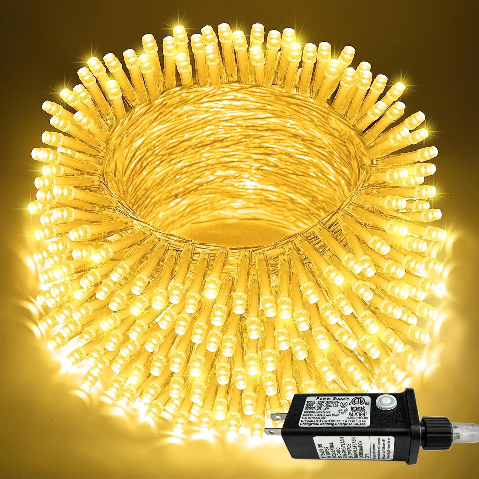 164FT 500 LED Christmas String Lights Outdoor Main Powered 11 Modes  Waterproof - Remo… in 2023