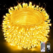 200 LED String Lights Indoor Outdoor with Remote, 33FT Warm White Lights Waterproof, Twinkle Fairy Lights Plug in Clear Wire for Bedroom Tree Wreath Wedding Garden Party Decorations，Mother's Gifts