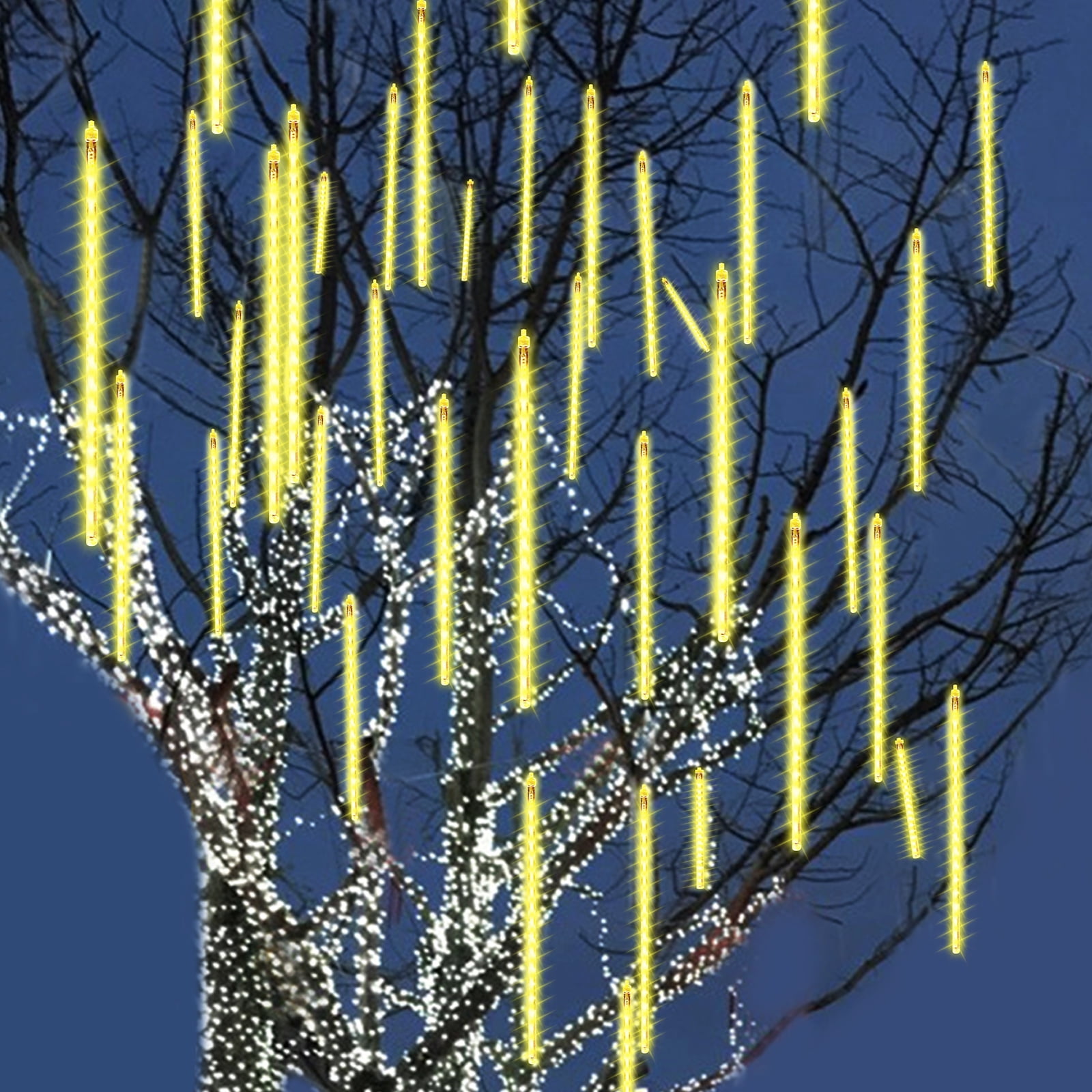 Christmas Lights Outdoor, Meteor Shower Falling Rain Lights 11.8 inch