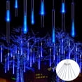 thumbnail image 1 of Christmas Lights Outdoor Tree Snowfall LED Dripping Icicle Shooting Star Lights 12 inch 8 Tubes, Meteor Shower Falling Rain Lights for Festival Decor, 1 of 5