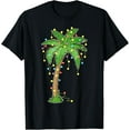 Christmas Lights Palm Tree Beach Funny Tropical Xmas Gift TShirt