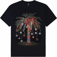 thumbnail image 1 of Christmas Lights Palm Tree Funny Hawaii Beach Tropical Xmas T-Shirt, 1 of 7