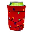thumbnail image 1 of Christmas Lights Pattern Red Collapsible Can Coolie, 1 of 2