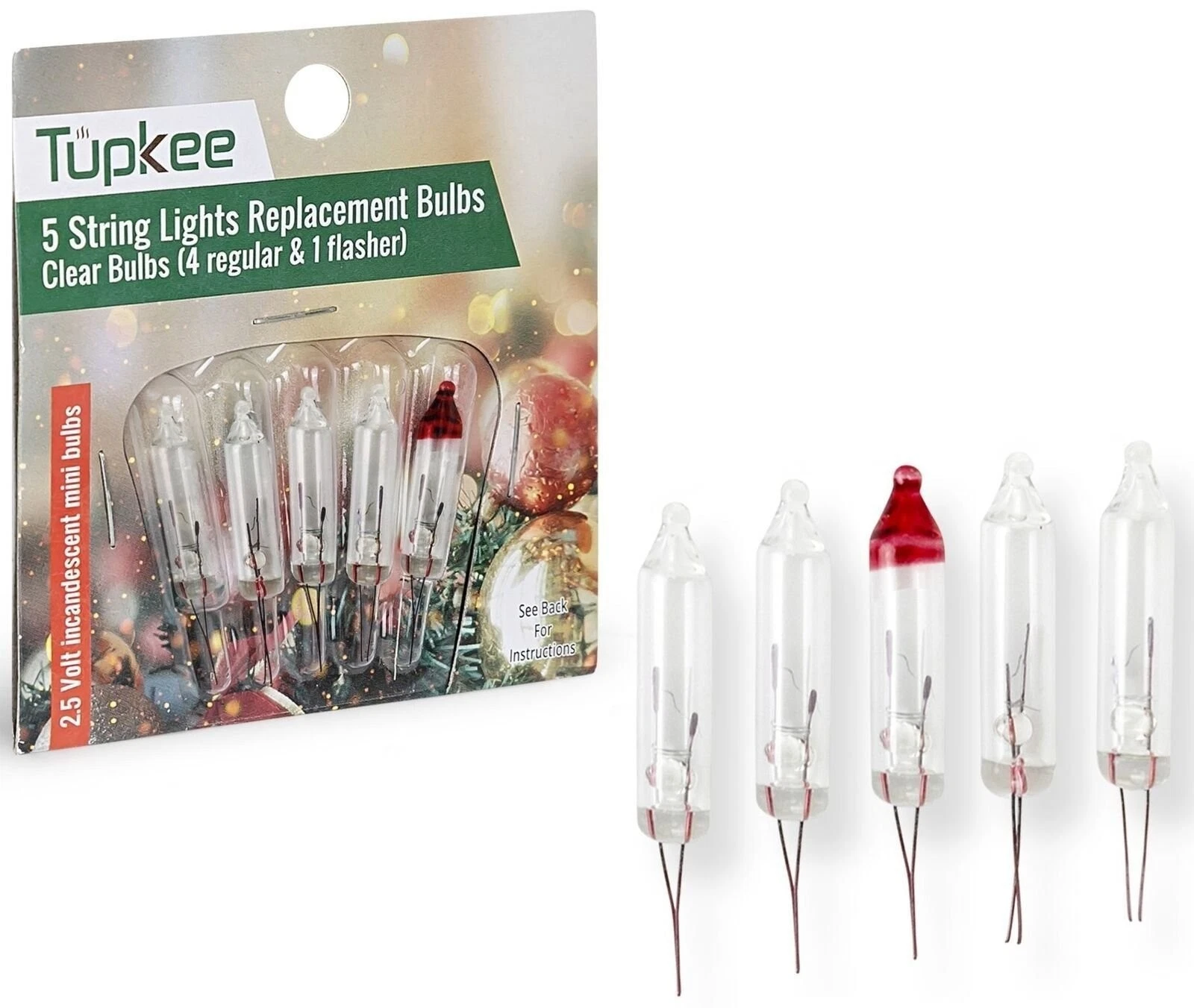 Christmas Lights Replacement Bulbs Clear Incandescent For String, Icicle, Net