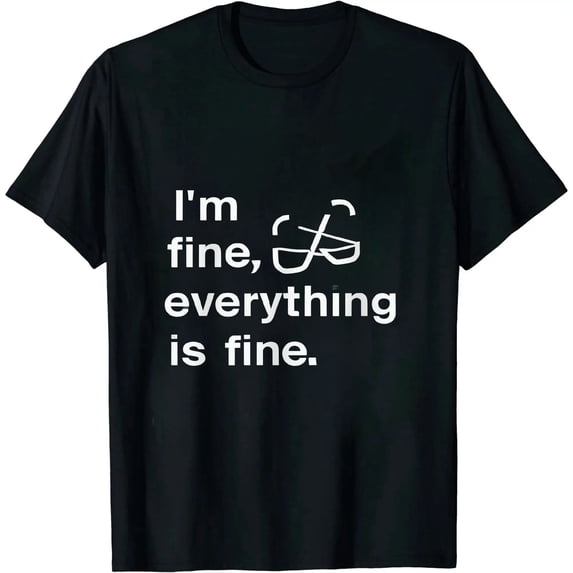 Christmas Lights Shirt, I'm Fine Everything Is Fine Shirt, Funny Christmas Tee, Cute Christmas Gift T-Shirt, Christmas T-Shirt