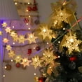 thumbnail image 1 of Christmas Lights, Snowflake String Lights, Battery Operated LED Snowflake String Lights for Indoor Outdoor Bedroom Patio Garden Party Xmas Decor, Clear Plastic, 150x5.7cm, 1 of 7