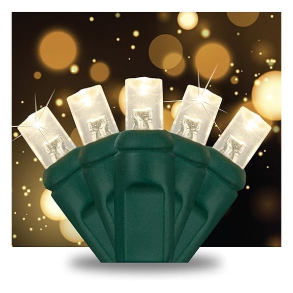 Christmas Lights Soft Twinkle - 25.5ft Warm White Pulsating String Lights - 50 LED Holiday Decor Indoor/Outdoor - SoftTwinkle Festive Lighting