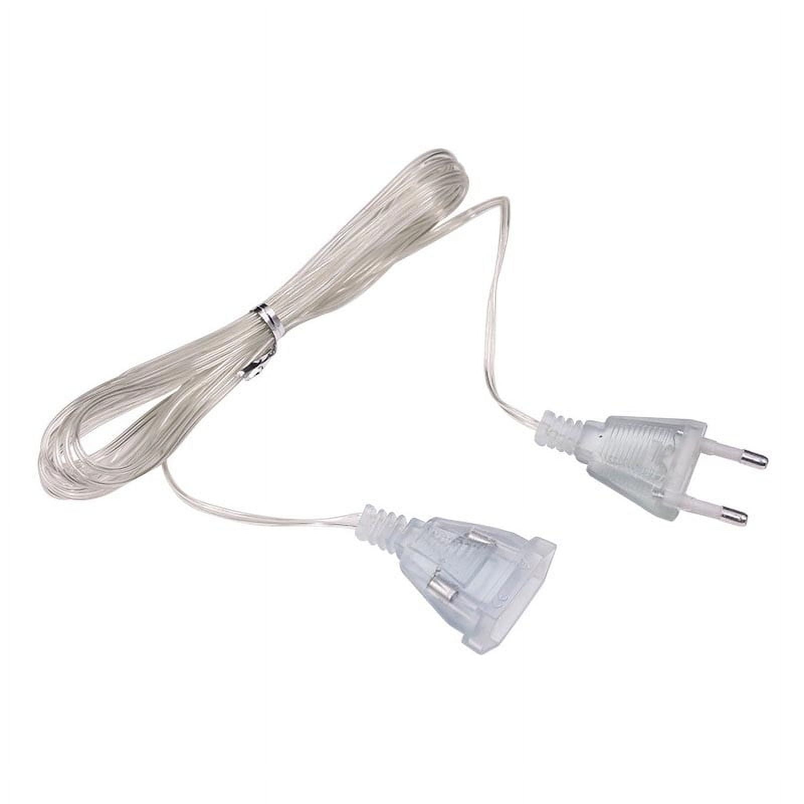 2 Prong 3 Outlet Extension Cord With Foot Switch - 15FT 16AWG Power Cord With Safety Cover White
