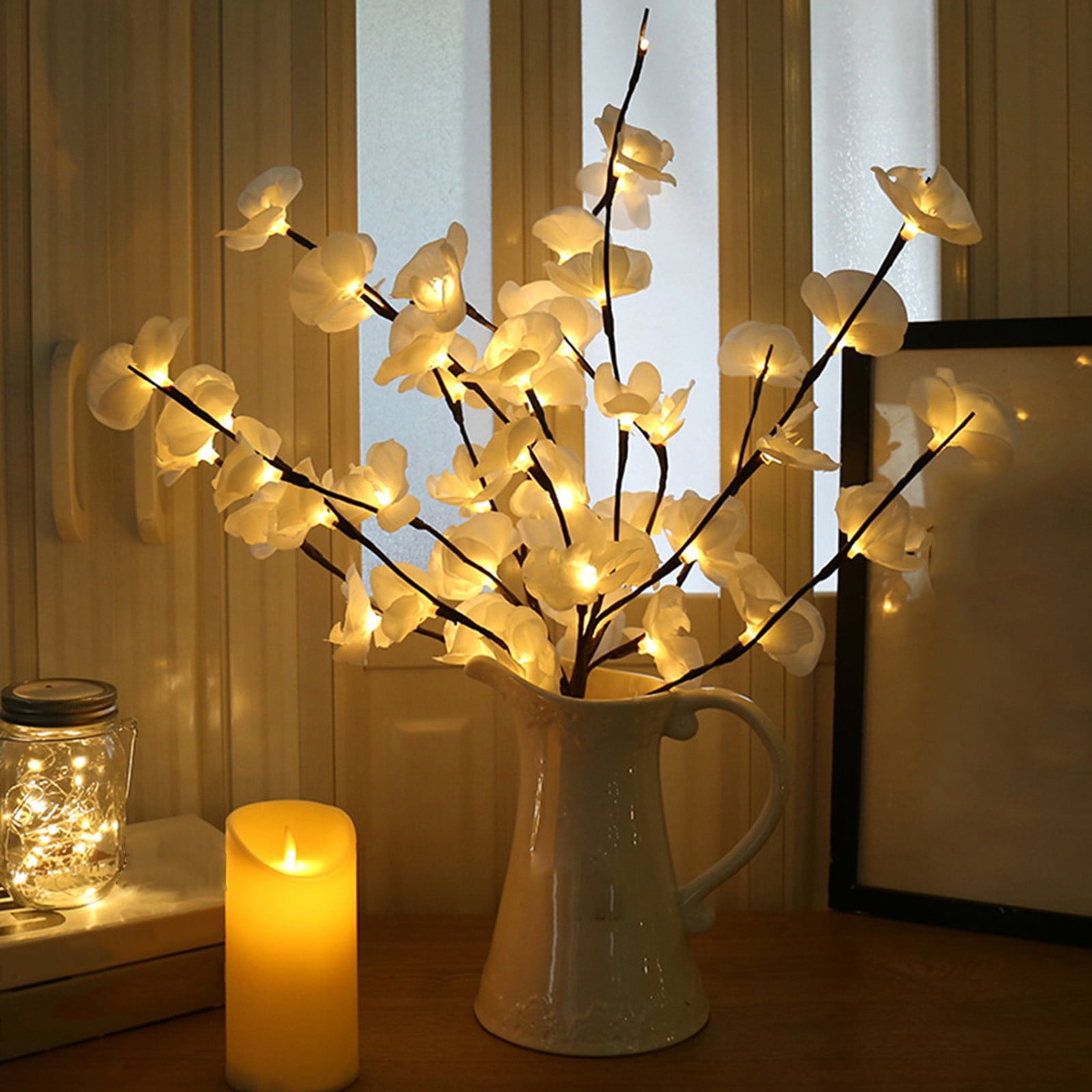 Christmas Lights Warm Wire Phalaenopsis Tree Branch Light Floral Lights
