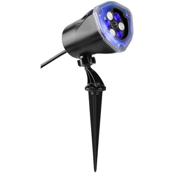 Christmas Lightshow Illuminations Holiday Projector Lights Whirl-a-Motion Ornate Snow Flurry White and Blue