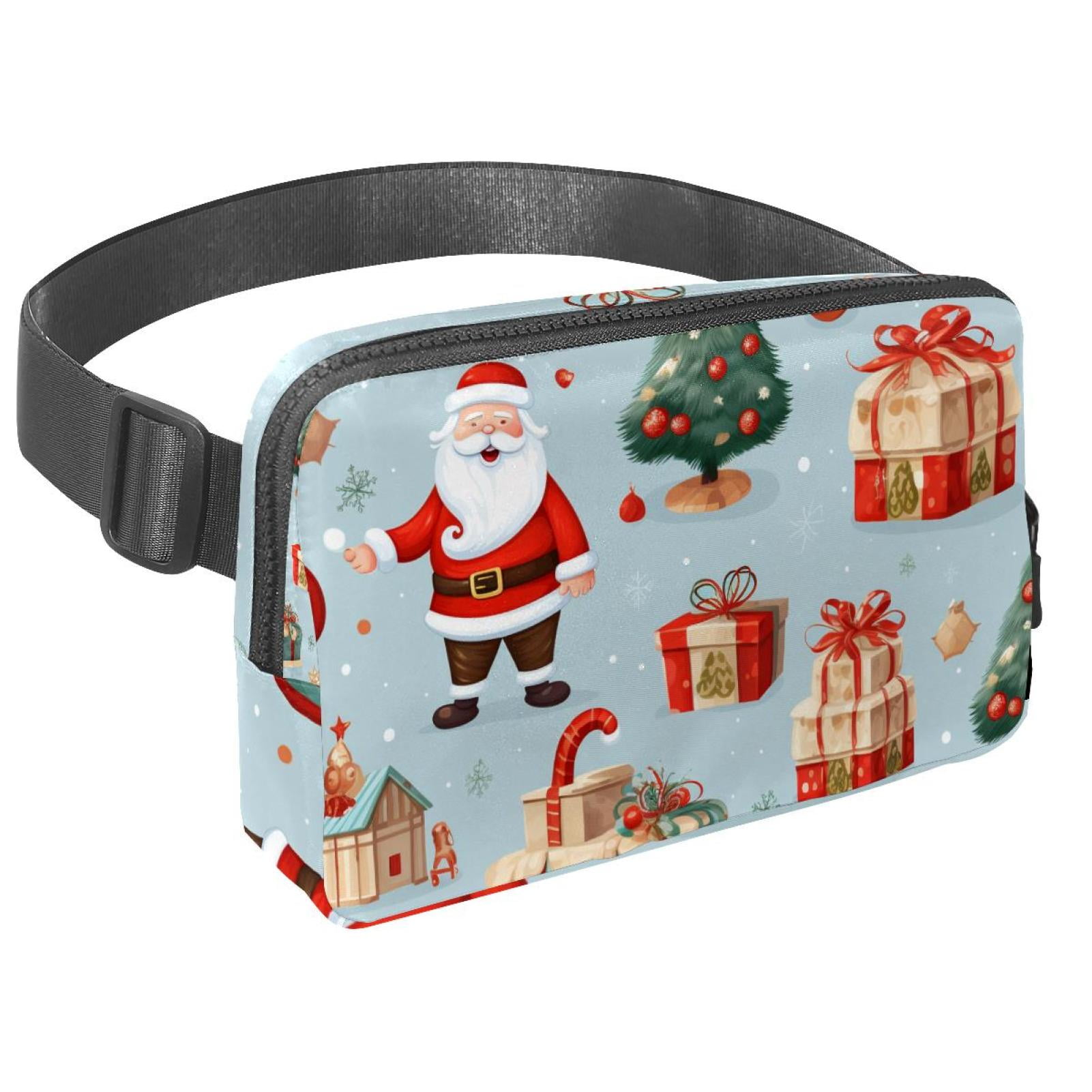 Christmas Lightweight Adjustable Running Belt Bag Fanny Pack Waist Pack with Extension Strap Unisex