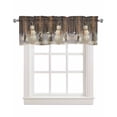 thumbnail image 1 of Christmas Linen Curtain Valance for Bedroom/Bathroom/Kitchen/Office/Living/Dining Room Window,Xmas Tree Snowman Let Snow Oil Painting Rod Pocket Topper Decorative Cafe Drapes Panel 42"x18", 1 of 6