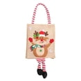 thumbnail image 1 of Christmas Linen Machine Embroidered Tote Bag With Foot Gift Candy Bag Christmas Tree, 1 of 8