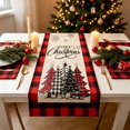 thumbnail image 1 of Christmas Linen Table Runner, Christmas Table Cover with Classic Printed Pattern, Washable Dining Table Decoration for Home and Party, 72.05 x 12.99 inch, 1 of 6