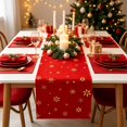thumbnail image 1 of Christmas Linen Table Runner, Christmas Table Cover with Classic Printed Pattern, Washable Dining Table Decoration for Home and Party, 72.05 x 12.99 inch, 1 of 6