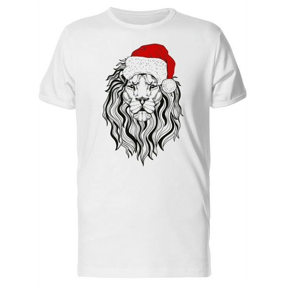 Christmas Lion With A Hat T-Shirt Men -Image by Shutterstock, Male Small