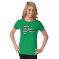 thumbnail image 1 of Christmas List Naughty Bad Didn't Try Womens Slim Fit Graphic Tee Brisco Brands M, 1 of 4
