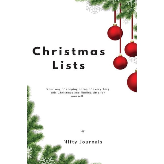 Christmas Lists Paperback 1729687040 9781729687048 Nifty Journals