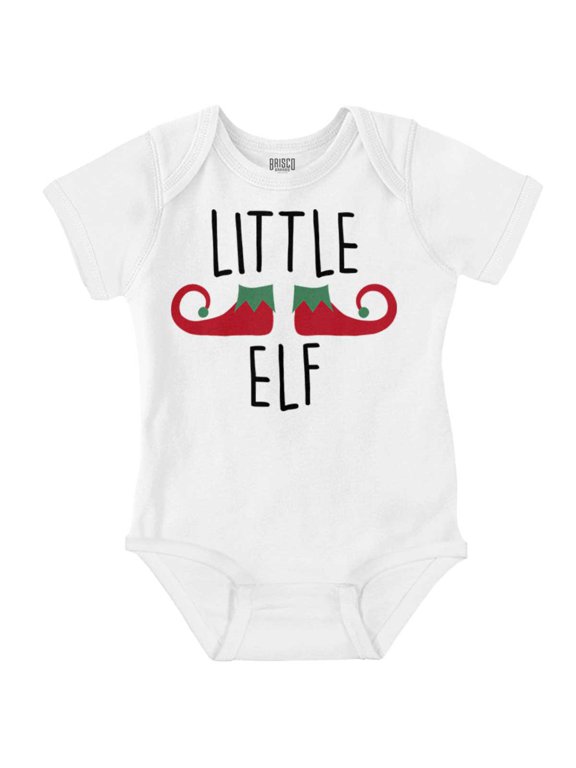Christmas Little Elf Matching Family Romper Boys or Girls Infant Baby Brisco Brands 18M