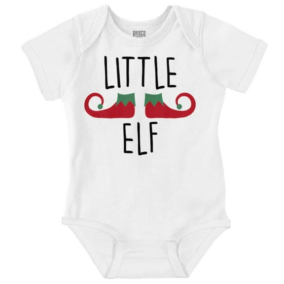 Christmas Little Elf Matching Family Romper Boys or Girls Infant Baby Brisco Brands NB