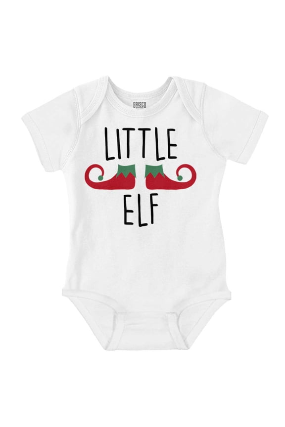Christmas Little Elf Matching Family Romper Boys or Girls Infant Baby Brisco Brands NB