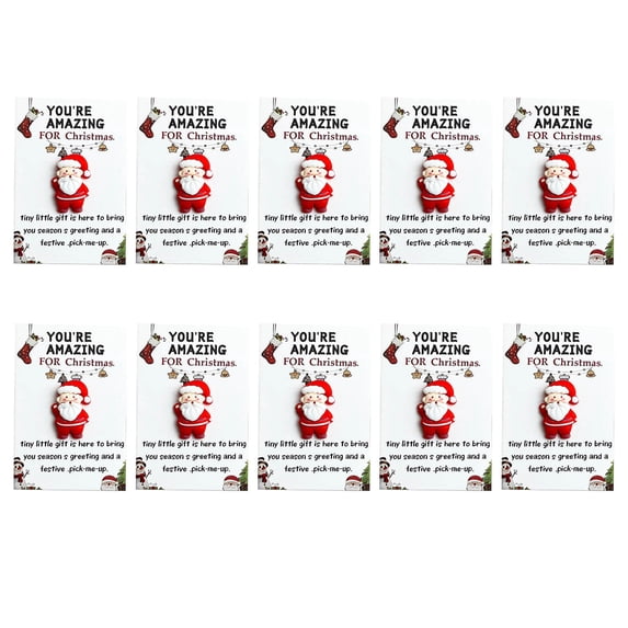 Christmas Little Pocket Hug Gifts Bulk, Season's Greetings, Small Festive Gifts for Friends and Family, Cute Winter Design (Santa Claus A)