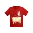 thumbnail image 1 of Christmas Llama Kids Shirt Funny Xmas T-Shirt for Children Girls Boys Happy Holidays New Year Gifts, 1 of 4
