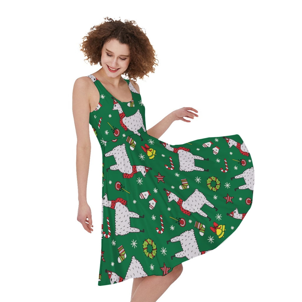 white christmas dresses Llama Party Smocked Pink Bubble – Classic Whimsy main image 0