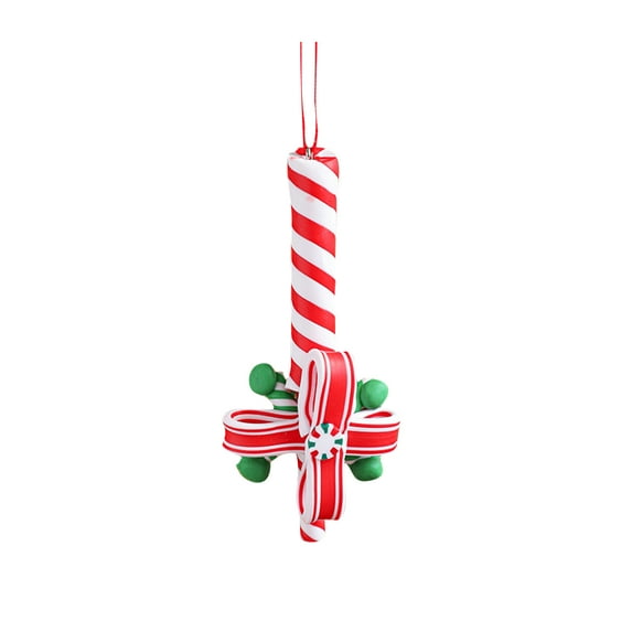 Christmas Lollipop Ornaments, 12PCS Colorful Candy Cane Hanging Decorations, Mini Polymer Clay Peppermint Ornaments for Xmas Tree, Holiday Party, Home, Kitchen, and Winter Wonderland Décor