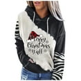 thumbnail image 1 of Christmas Long Sleeve Shirts for Women Color Block Graphic Sweatshirts Cute Funny Gnome Print Hoodie Holiday Pullover Womens Sweaters Sweatshirt Shirt, 1 of 8