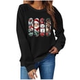 thumbnail image 1 of Christmas Long Sleeve T Shirt for Women Cute Santa Claus Elk Printed Tees Casual Crewneck Loose Fit Pullover Tops, 1 of 4