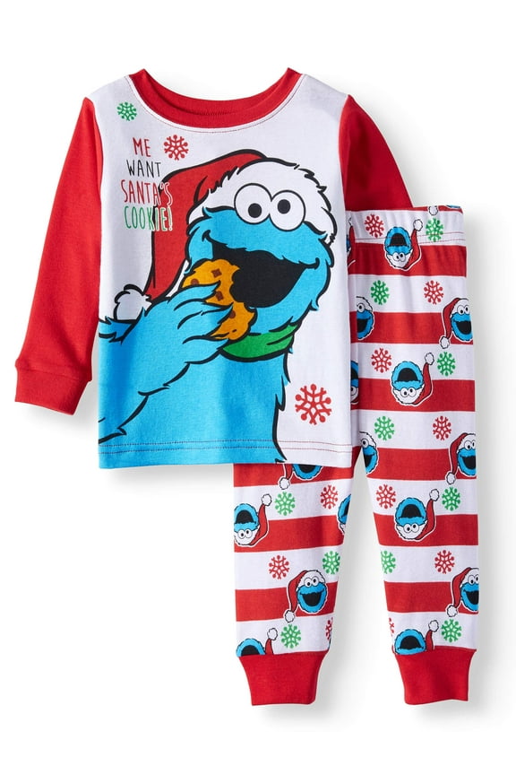 Christmas Long Sleeve Tight Fit Pajamas, 2pc Set (Baby Boys)