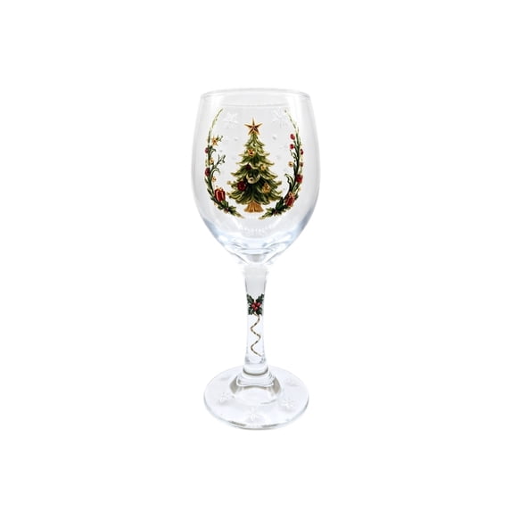 Christmas Long Stem Wine Glasses Christmas Art Ctue Glass Cups Holiday Painted Glassware Unique Christmas Gifts Table Decor