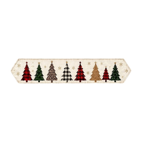 Christmas Long Strip Table Scarf,Christmas Table Runner for Holiday Dining Table,Seasonal Tabletop Decor for Christmas Party(D)