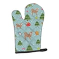 thumbnail image 1 of Christmas Longhair Tan White Chihuahua Oven Mitt, 1 of 7