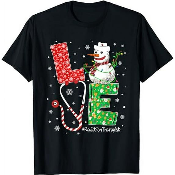 Christmas Love Radiation Therapist Life Radiation Therapist T-Shirt