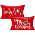 thumbnail image 1 of Christmas Lumbar 12x20 Throw Pillow Covers Set of 2 Winter Xmas Navidad Decorations Indoor Outdoor Home Holiday Décor Ornaments Cushion Covers for Couch Chair Sofa, Gnomes Tree Snowman, 1 of 2