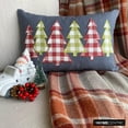 thumbnail image 1 of Christmas Lumbar Pillow Cover, 12" x 22" Gray Linen Pillowcase, Modern Christmas Tree Holiday Decor Oblong Pillow Cover For Sofa Couch, Hotels, Living Room, Bed Room - Christmas Magic, 1 of 10