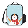 Christmas Lunch Box for Men Women Adults ,Happy Smiling Snowman,Small