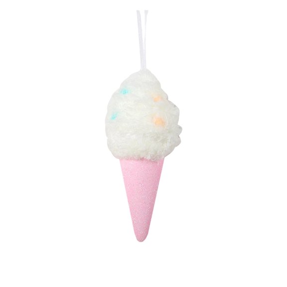 Christmas Macaron Ice Cream Ornament – Pastel Foam Hanging Decoration for Tree, Gifts, Party Décor – Donut Cake Decor