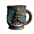 thumbnail image 1 of Christmas Magic Crackle Glaze Ceramic Mug for Hot Cocoa and Coffee, Microwave and Dishwasher Safe Holiday Drinkware(B), 1 of 6
