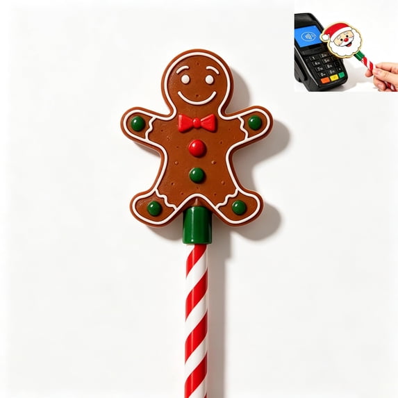 Christmas Magic Credit Card Payment Wand, Contactless Tap‑to‑Pay Wand, Novelty Holiday Gift Accessory