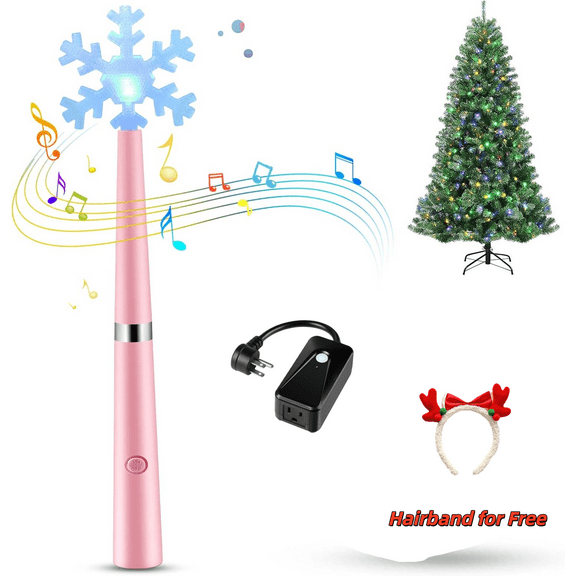 Christmas Magic Light Wand Wireless Remote Control Outlet for Christmas Tree Lights Controller Decorative Xmas Outdoor Indoor Turn on and Off Magic Wand Switch Kit