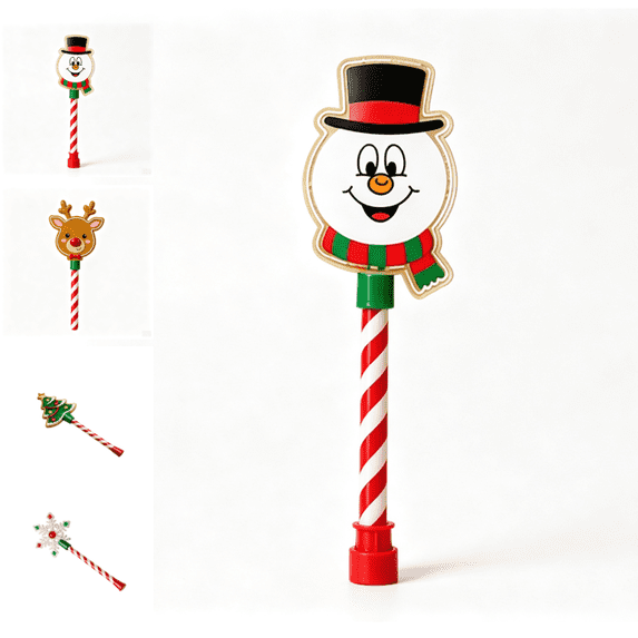 Christmas Magic Payment Wand, Whimsical Retail Gadget That Speeds Up Checkout with a Magical Gesture, Great for Gifting to Shop Owners and Retail Staff (Snowman)