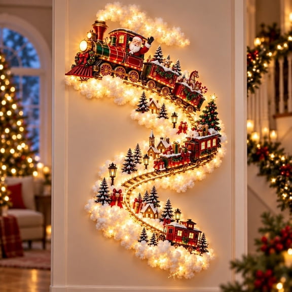 Christmas Magic Trail Wall Light - A Little Christmas Magic, Waterproof, Christmas Wall Decor for Living Rooms, Magical Indoor Holiday Atmosphere
