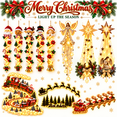 thumbnail image 1 of Christmas Magic Trail Wall Light, Santa Sleigh Reindeer Hanging Decoration, Outdoor Indoor Holiday Decor for Living Room Door, 1 of 6